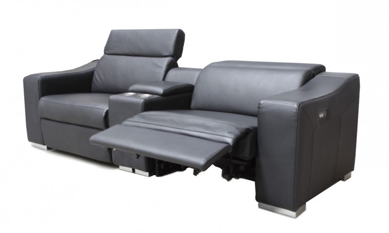 ACCENT KING SIZE HOME THEATRE LOUNGE IN FULL GENUINE LEATHER