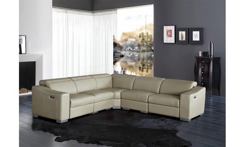 ACCENT KING SIZE CORNER MODULAR LOUNGE IN FULL GENUINE THICK LEATHER