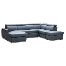 ALFRED CORNER MODULAR LOUNGE IN FULL GENUINE THICK LEATHER