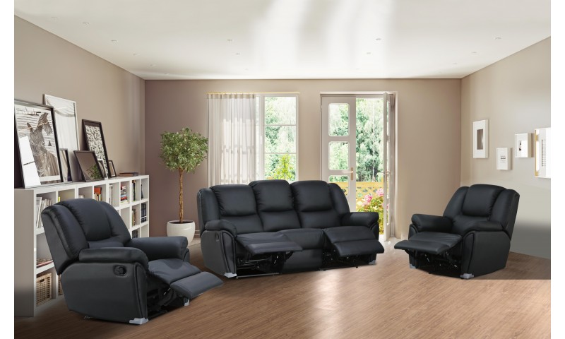 AUSTIN RECLINER LOUNGE IN FULL GENUINE THICK LEATHER